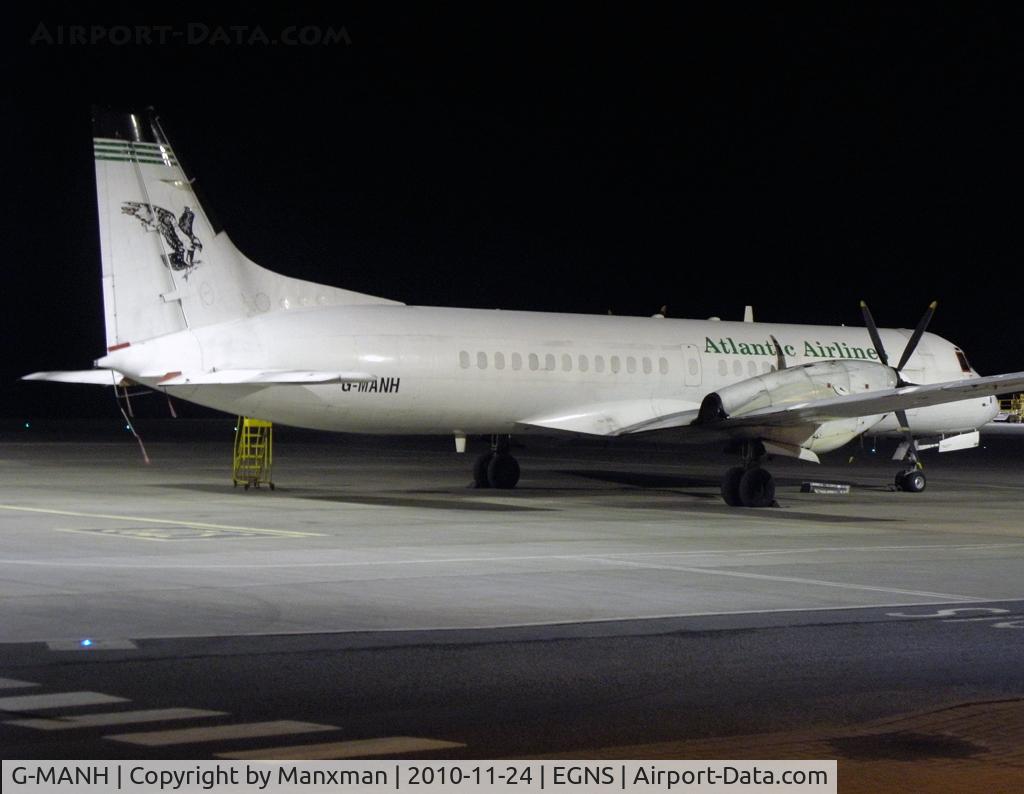 G-MANH, 1989 British Aerospace ATP C/N 2017, Night shot of the regular Atlantic Airlines ATP