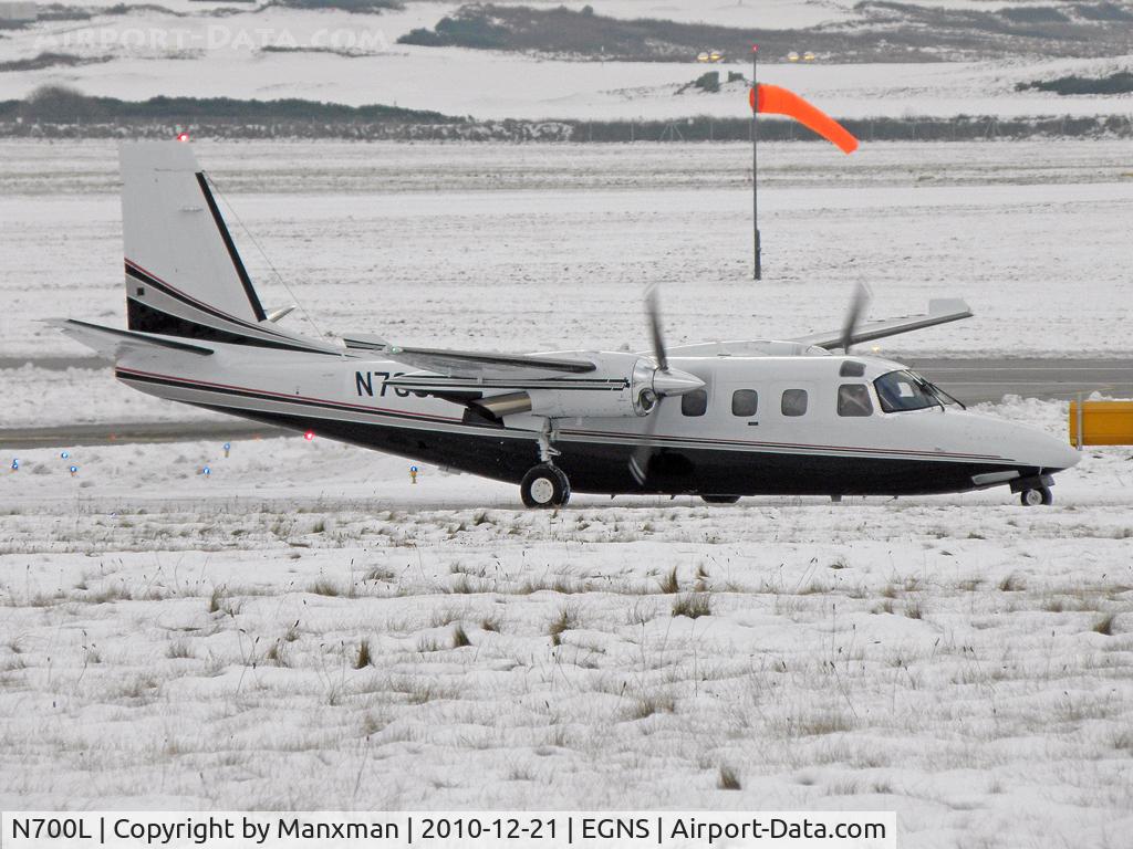 N700L, 1982 Gulfstream American 695A Jetprop 1000 C/N 96034, Visiting the snowy IOM