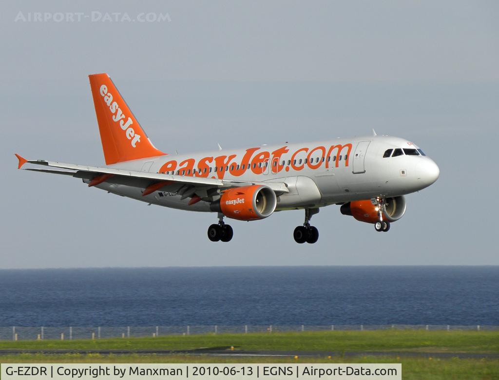 G-EZDR, 2008 Airbus A319-111 C/N 3683, Arriving with EZY635 LPL-IOM