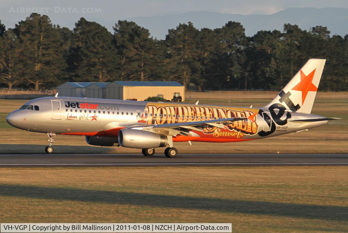 VH-VGP, 2010 Airbus A320-232 C/N 4343, POWDERFINGER on the way to MEL