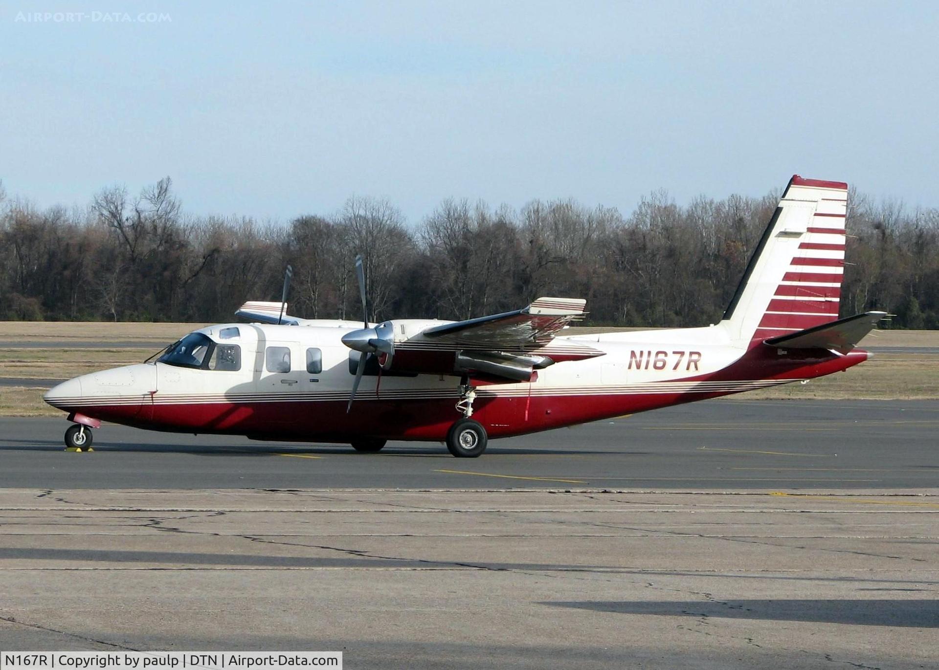 N167R, 1978 Rockwell 690B Turbo Commander C/N 11437, At Downtown Shreveport.