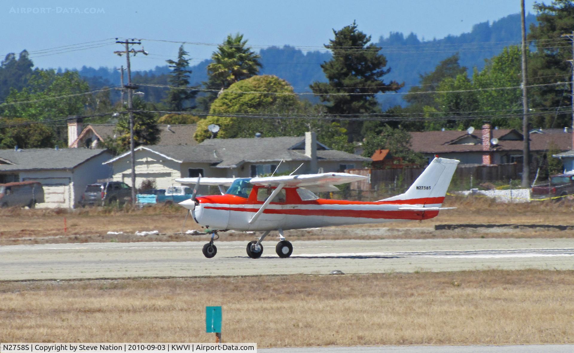 N2758S, 1967 Cessna 150G C/N 15066658, Locally-based 1967 Cessna 150G landing @ 2010 Watsonville Fly-in
