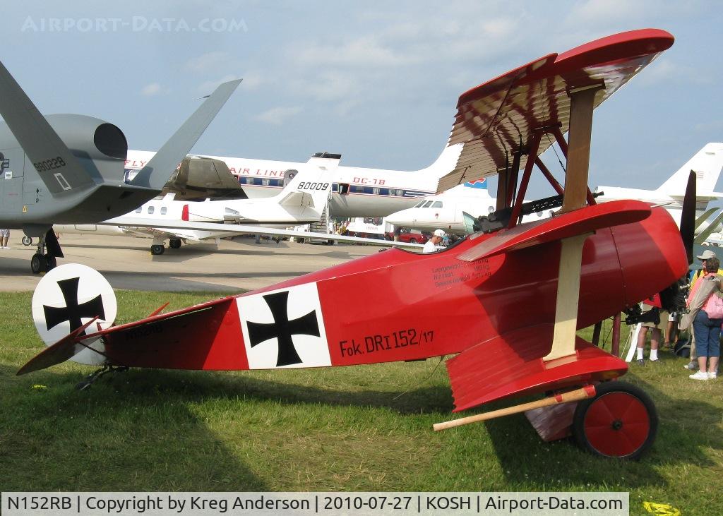 N152RB, 1978 Fokker DR-1 TRIPLANE C/N 20936, 2010 EAA AirVenture