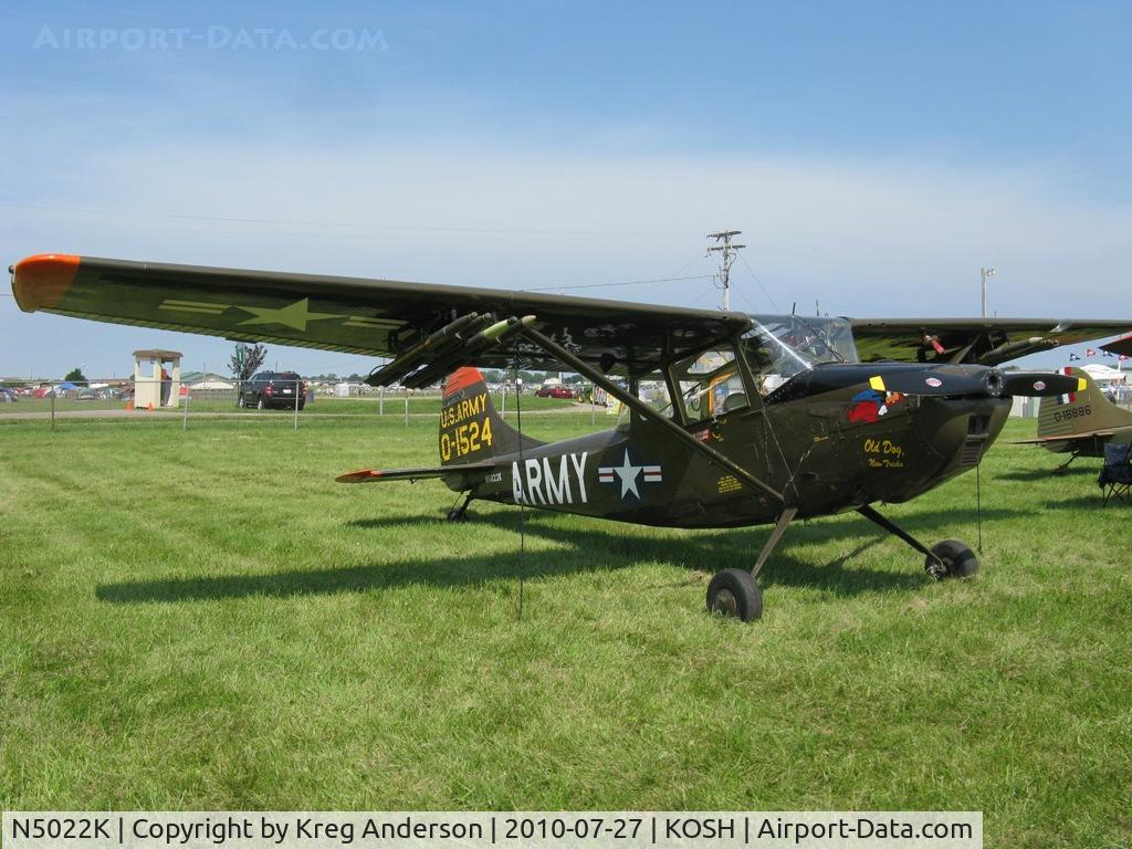 N5022K, 1951 Cessna L-19A Bird Dog C/N 21198, 2010 EAA AirVenture