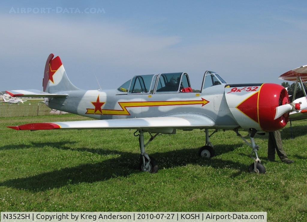 N352SH, 1985 Yakovlev (Aerostar) Yak-52 C/N 855704, EAA AirVenture 2010