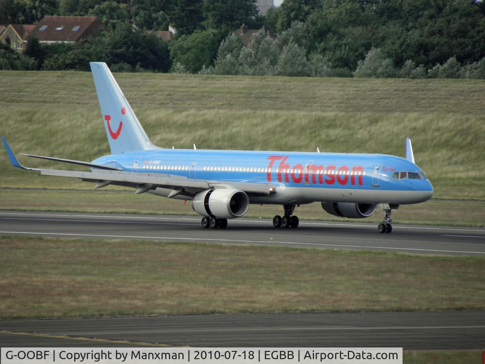 G-OOBF, 2004 Boeing 757-28A C/N 33101, Thomsonfly G-OOBF arrives @BHX