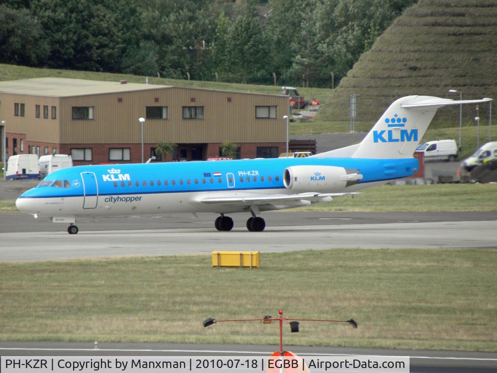 PH-KZR, 1995 Fokker 70 (F-28-0070) C/N 11551, KLM Cityhopper F70 PH-KZR departing BHX