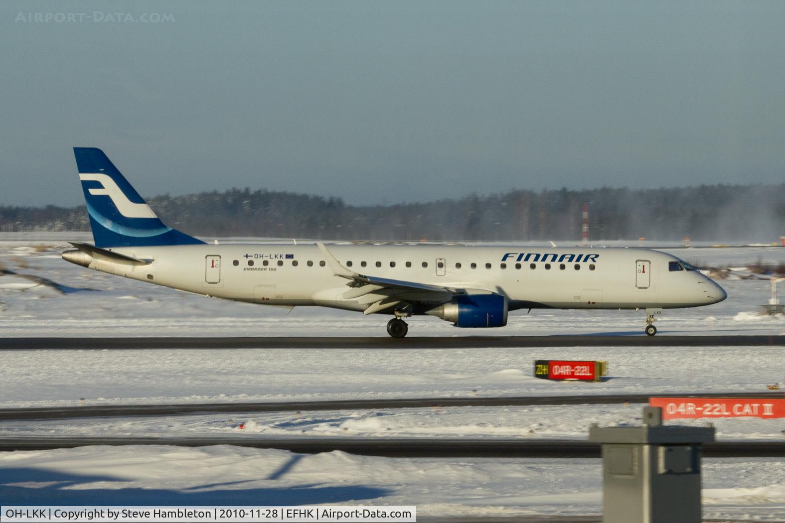 OH-LKK, 2007 Embraer 190LR (ERJ-190-100LR) C/N 19000127, Taken from inside Terminal 2