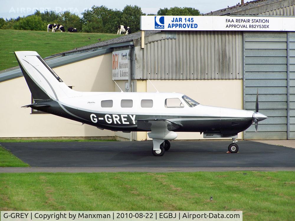 G-GREY, 1998 Piper PA-46-350P Malibu Mirage C/N 4636155, Parked up at Gloucester