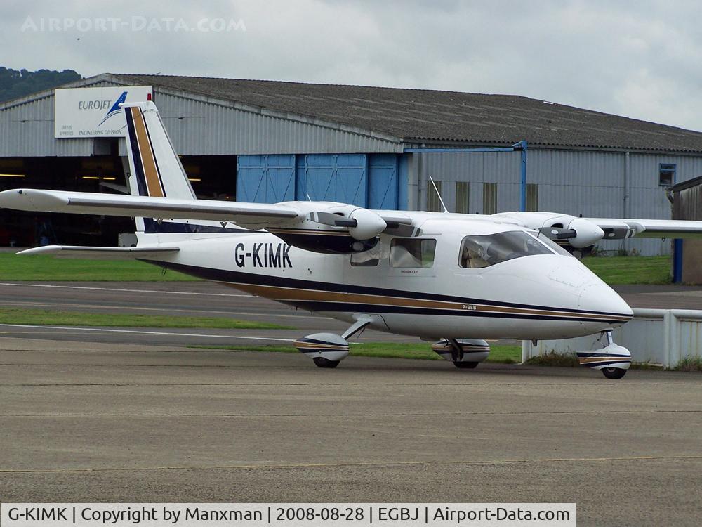 G-KIMK, 1975 Partenavia P-68B C/N 27, Parked at Gloucester