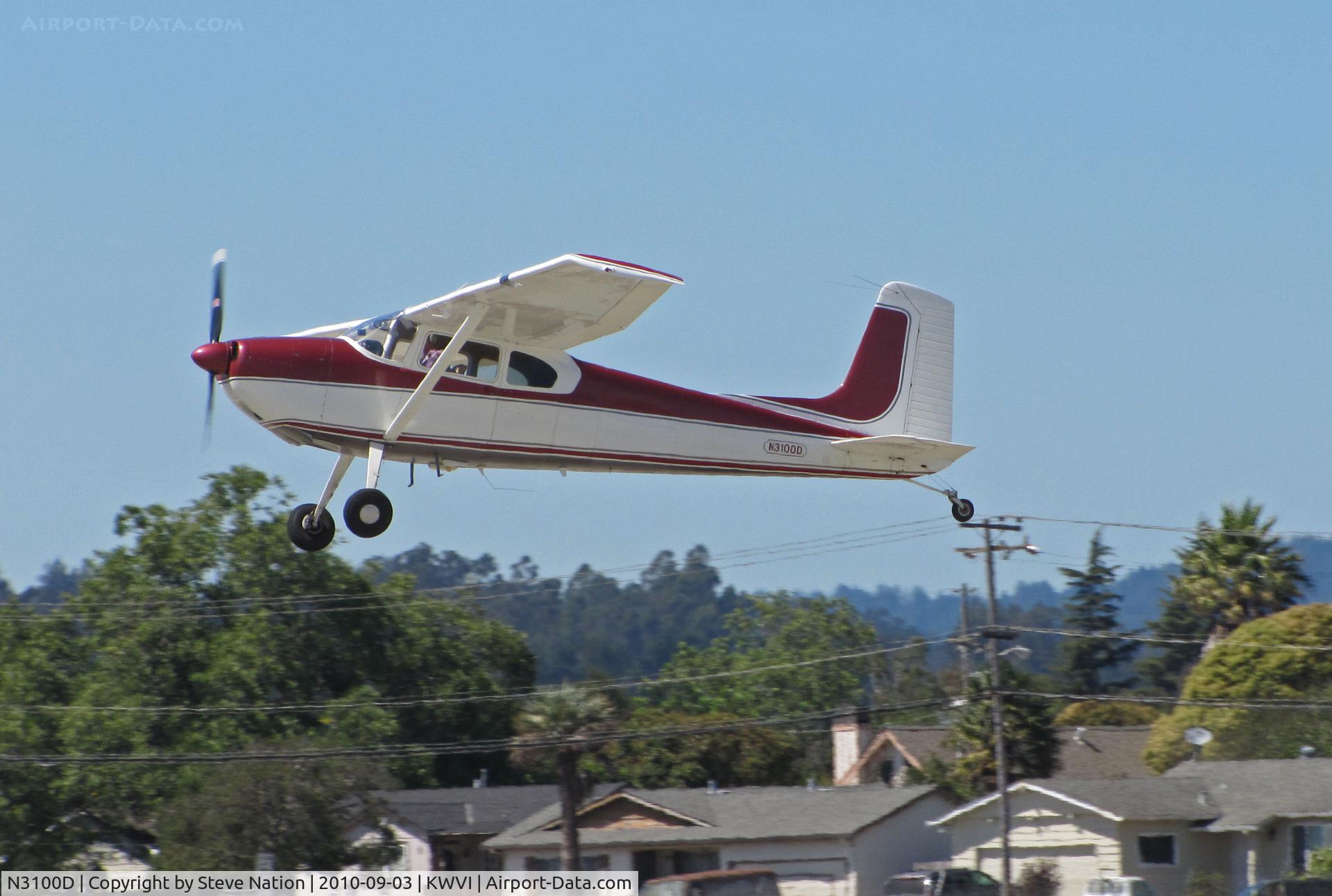 N3100D, 1955 Cessna 180 C/N 31898, San Jose, CA-based 1955 Cessna 180 climbing out @ 2010 Watsonville Fly-In