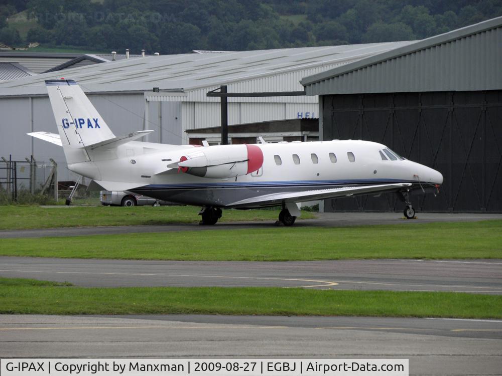 G-IPAX, 2002 Cessna 560XL Citation Excel C/N 560-5228, Parked at GLO