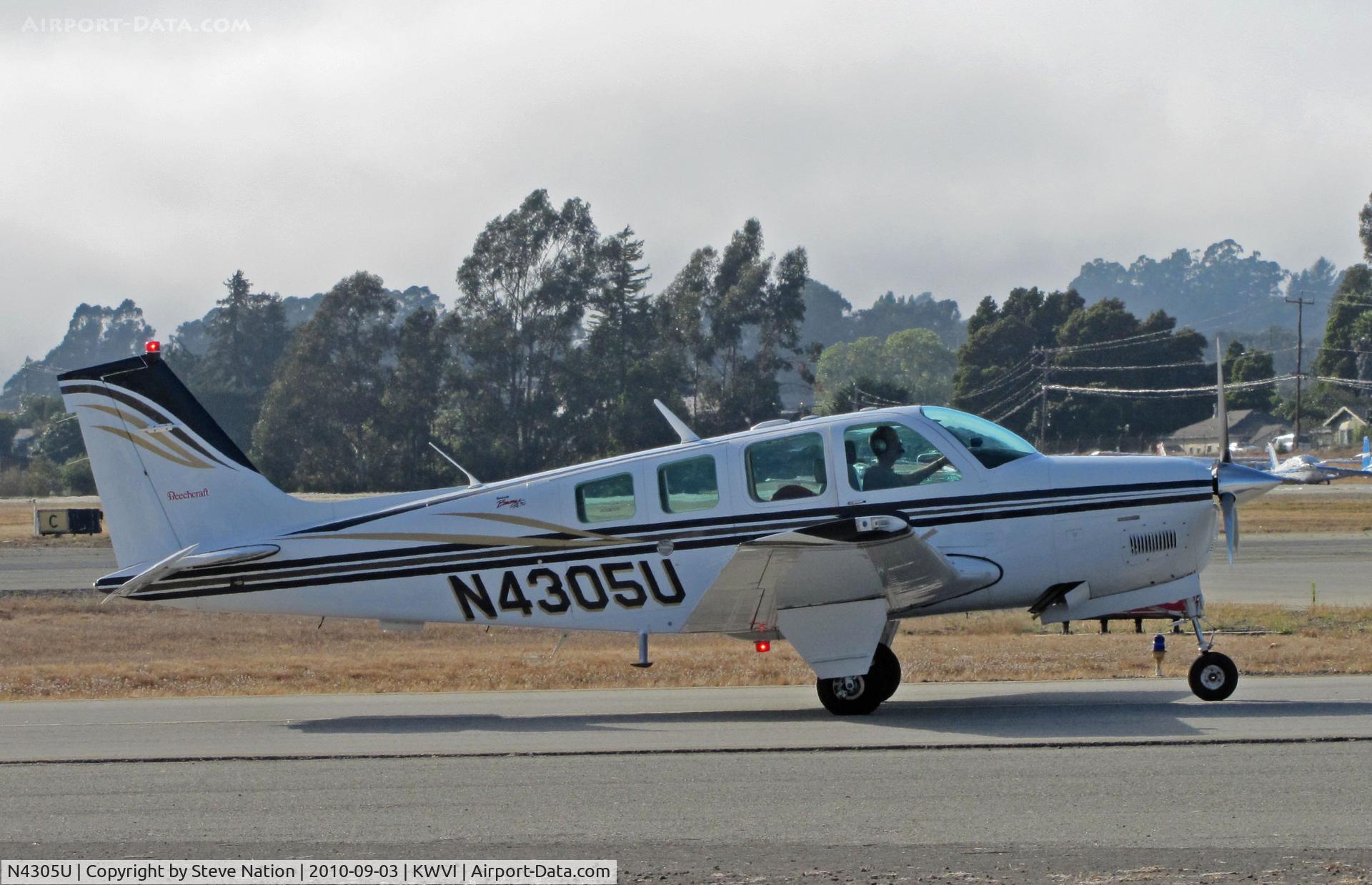 N4305U, 2000 Raytheon Aircraft Company A36 Bonanza C/N E-3305, Santa Clara County-based 2000 Raytheon A36 Bonanza taxiing @ 2010 Watsonville Fly-in