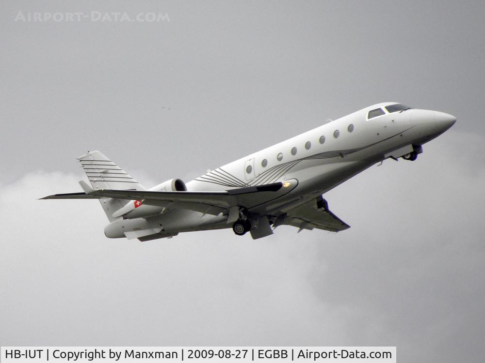 HB-IUT, 1999 Israel Aircraft Industries IAI-1126 Galaxy C/N 007, Climbing away from BHX