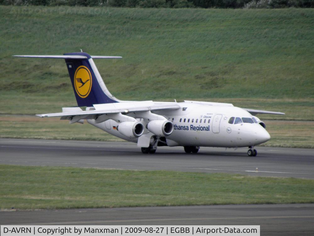 D-AVRN, 1996 British Aerospace Avro 146-RJ85A C/N E2293, Arriving at BHX