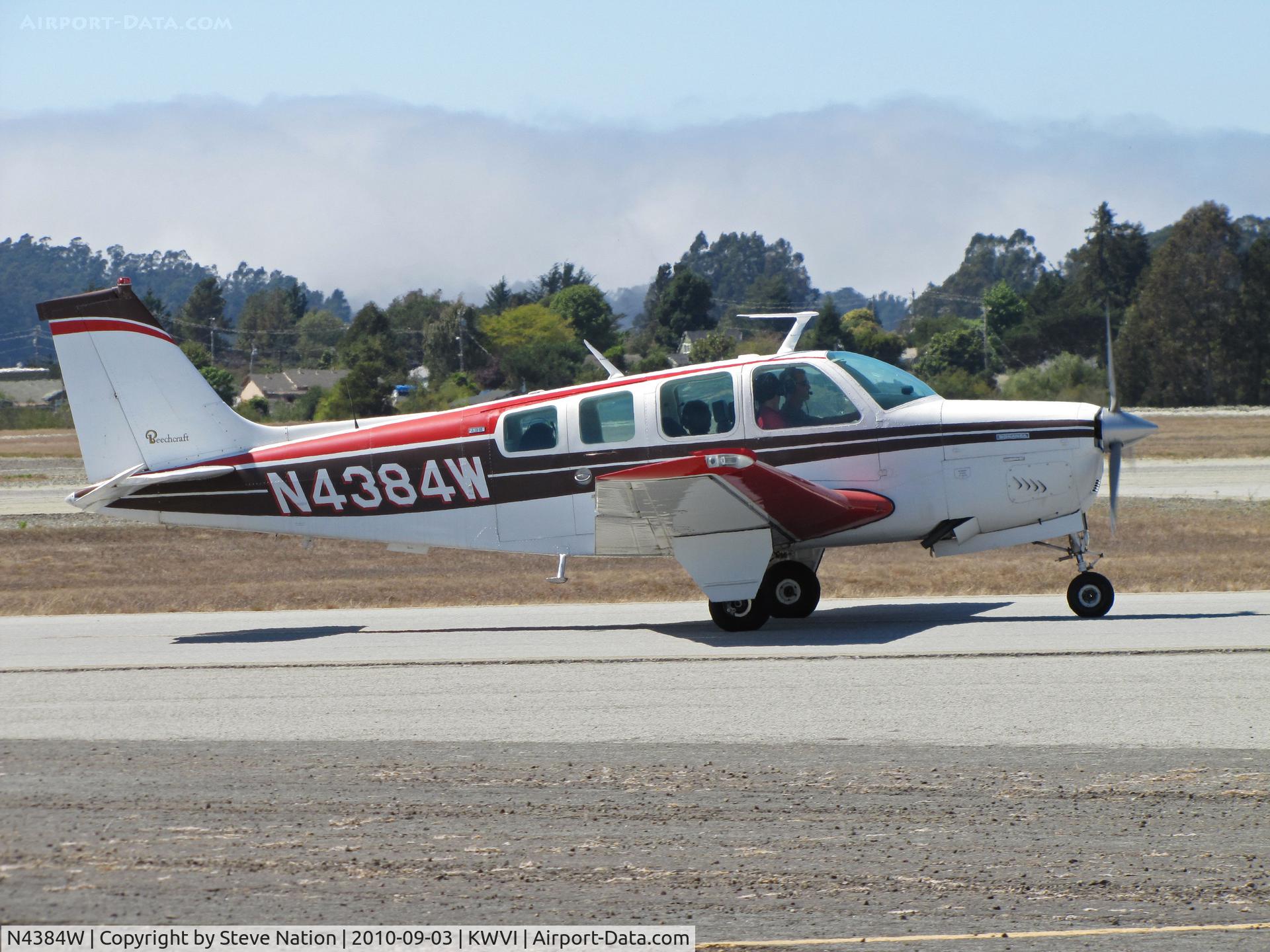 N4384W, 1974 Beech A36 Bonanza 36 C/N E-536, Locally-based 1974 Beech A36 Bonanza taxiing @ 2010 Watsonville Fly-in