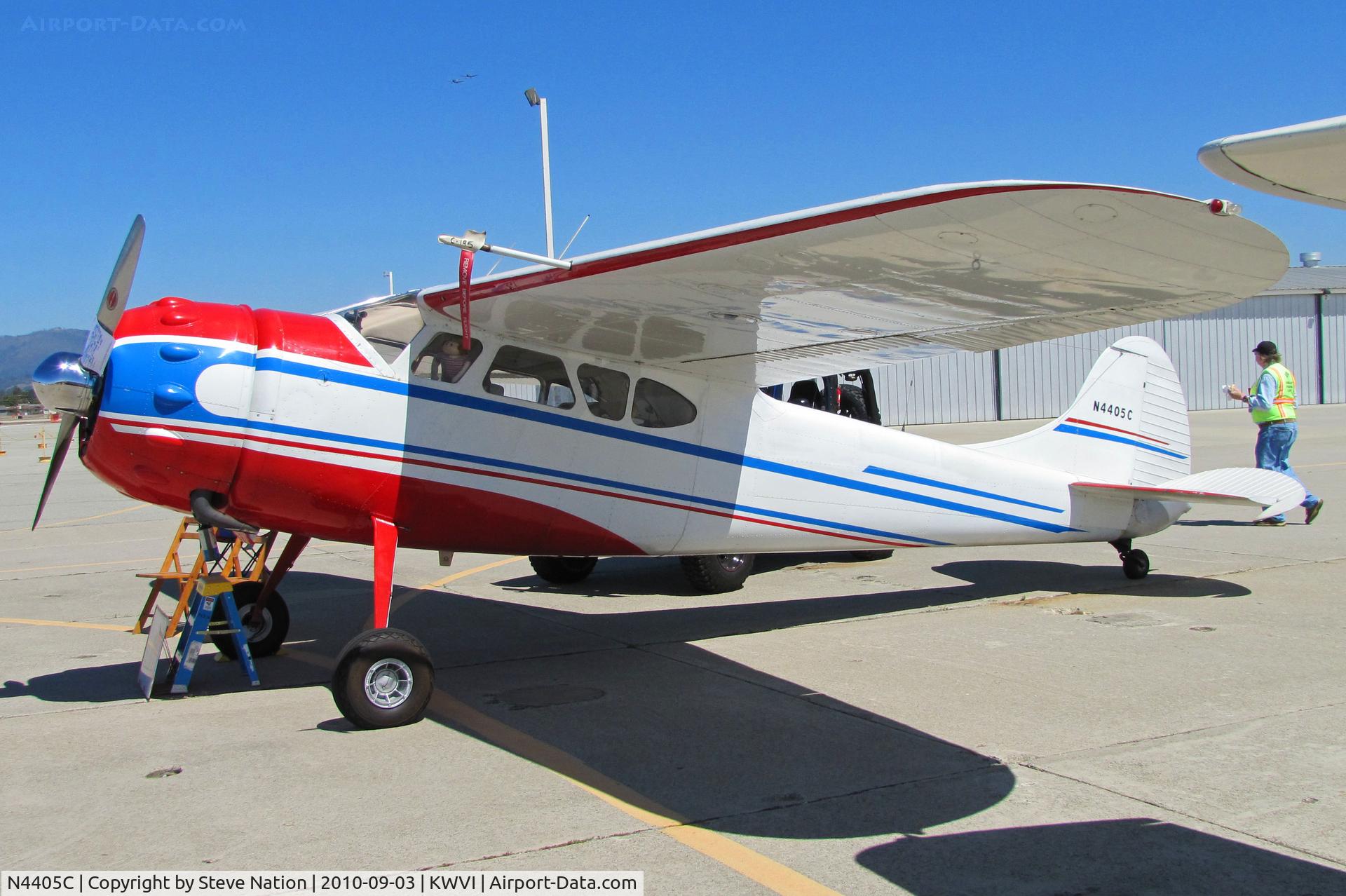 N4405C, 1952 Cessna 195B Businessliner C/N 7990, Santa Clara County-based 1952 Cessna 195B visiting @ 2010 Watsonville Fly-in