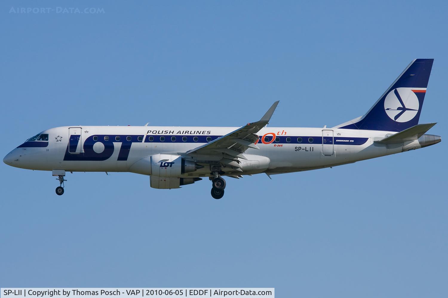 SP-LII, 2009 Embraer 175LR (ERJ-170-200LR) C/N 17000290, LOT - Polish Airlines