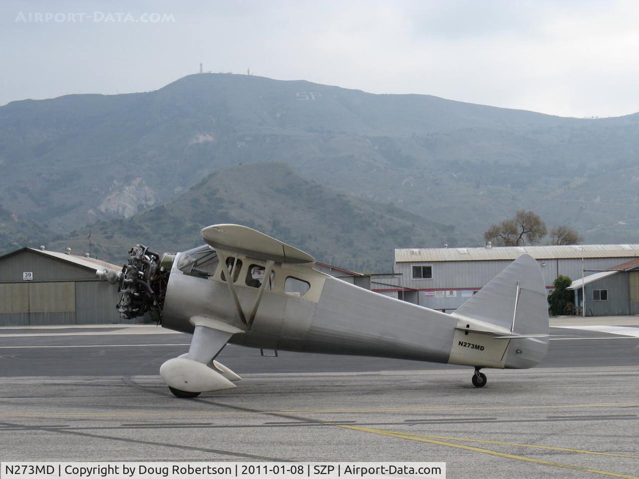 N273MD, 2008 Dickenson Howard DGA-21 (Replicate) C/N 001, 2008 Dickenson HOWARD DGA-21 'Mr. Dickenson', P&W R-1340-57 Wasp 600 Hp, engine runup