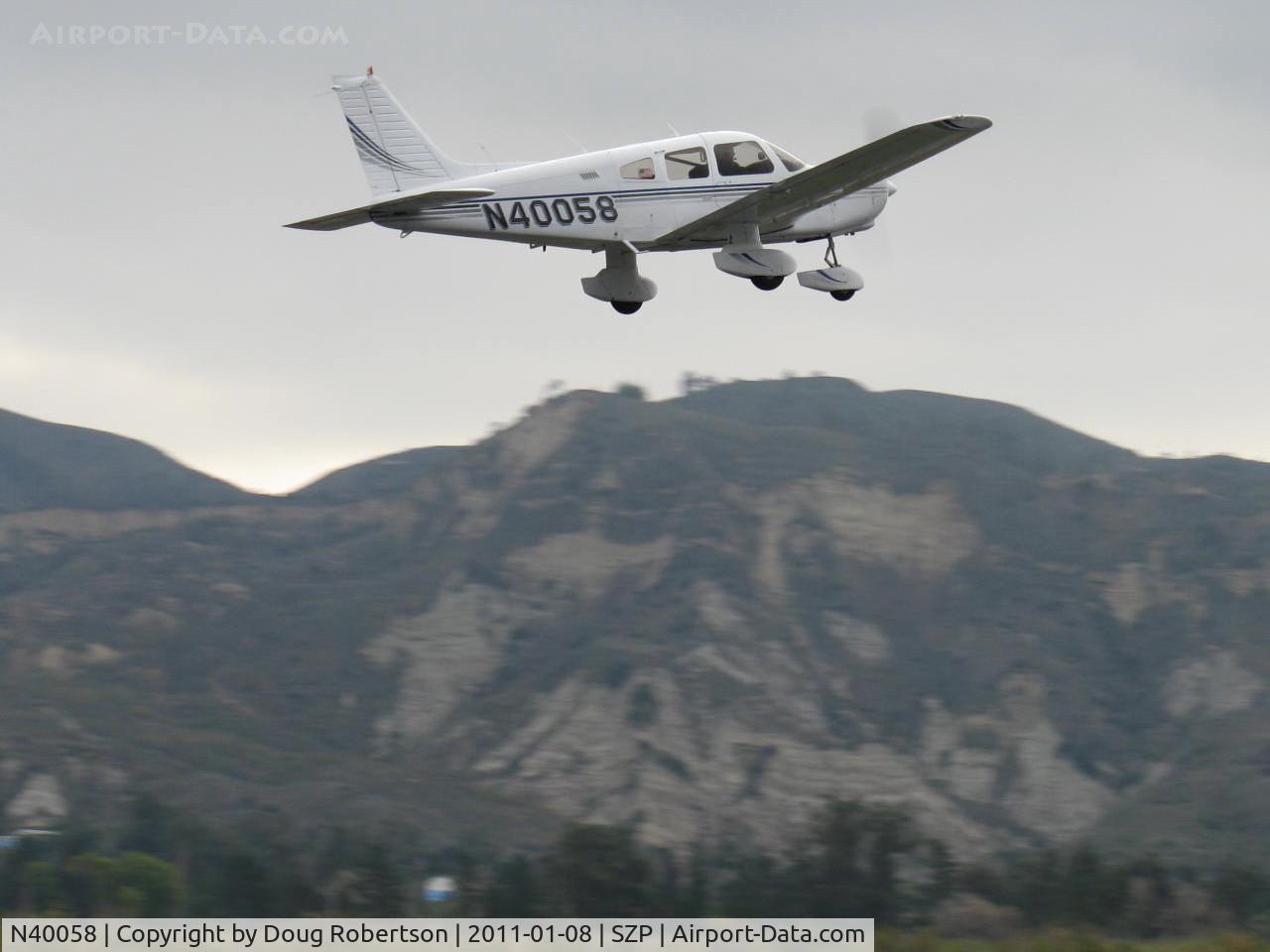 N40058, 1977 Piper PA-28-161 C/N 28-7816007, 1977 Piper PA-28-161 WARRIOR II, Lycoming O-320-D3G 160 Hp, takeoff climb Rwy 22