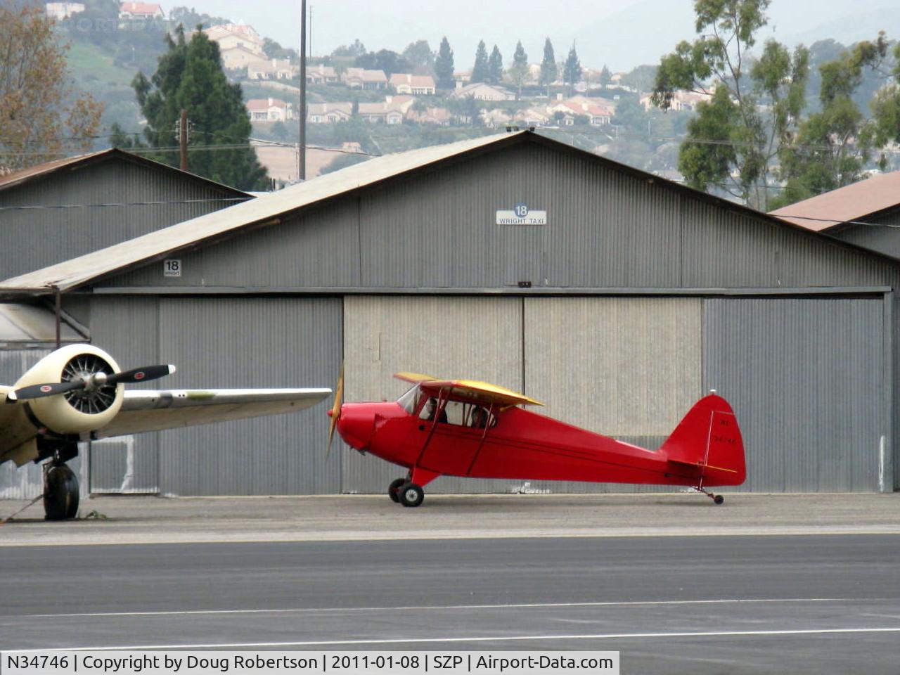 N34746, Porterfield FP-65 C/N 899, 1941 Porterfield FP-65 COLLEGIATE, Continental C75 75 Hp upgrade, taxi