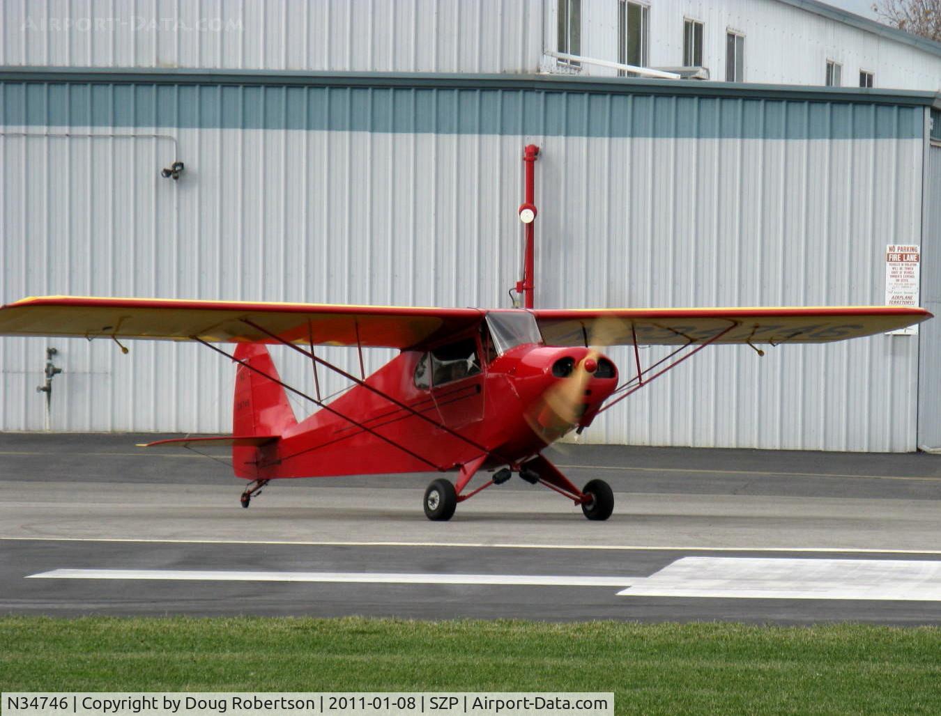 N34746, Porterfield FP-65 C/N 899, 1941 Porterfield FP-65 COLLEGIATE, Continental C75 75 Hp, taking the active