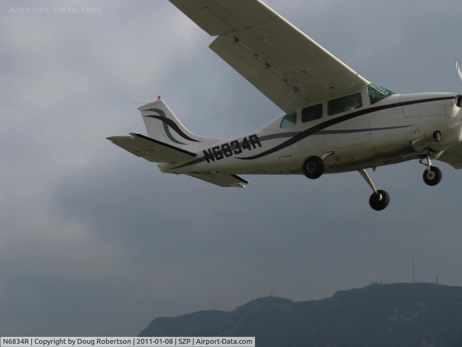 N6834R, 1966 Cessna T210G Turbo Centurion C/N T210-0234, 1966 Cessna T210G TURBO CENTURION, Continental TSIO-520-C 285 Hp, on final Rwy 22