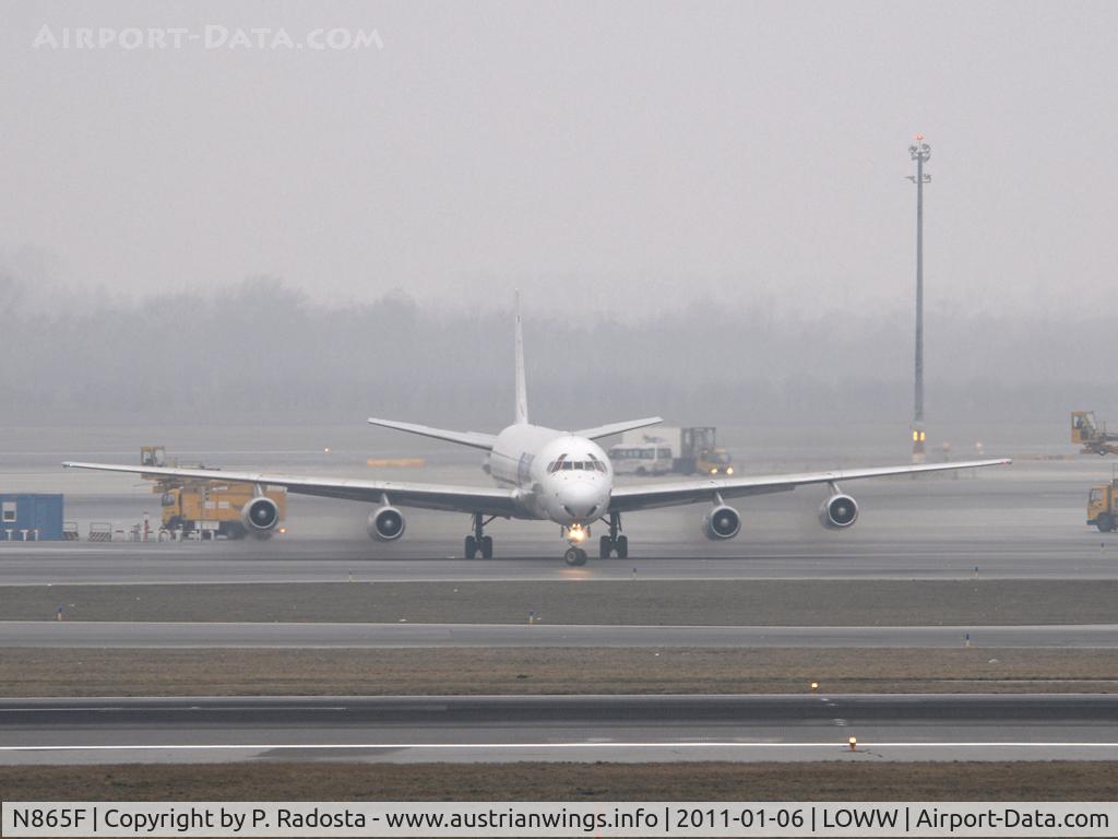 N865F, 1969 Douglas DC-8-63F C/N 46088, Very rare visitor at VIE - that plane flew for Austrian Airlines in 1974