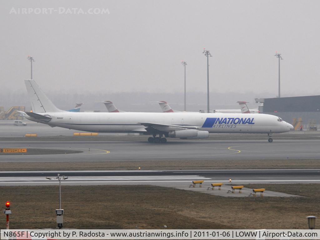 N865F, 1969 Douglas DC-8-63F C/N 46088, Very rare visitor at VIE - that plane flew for Austrian Airlines in 1974