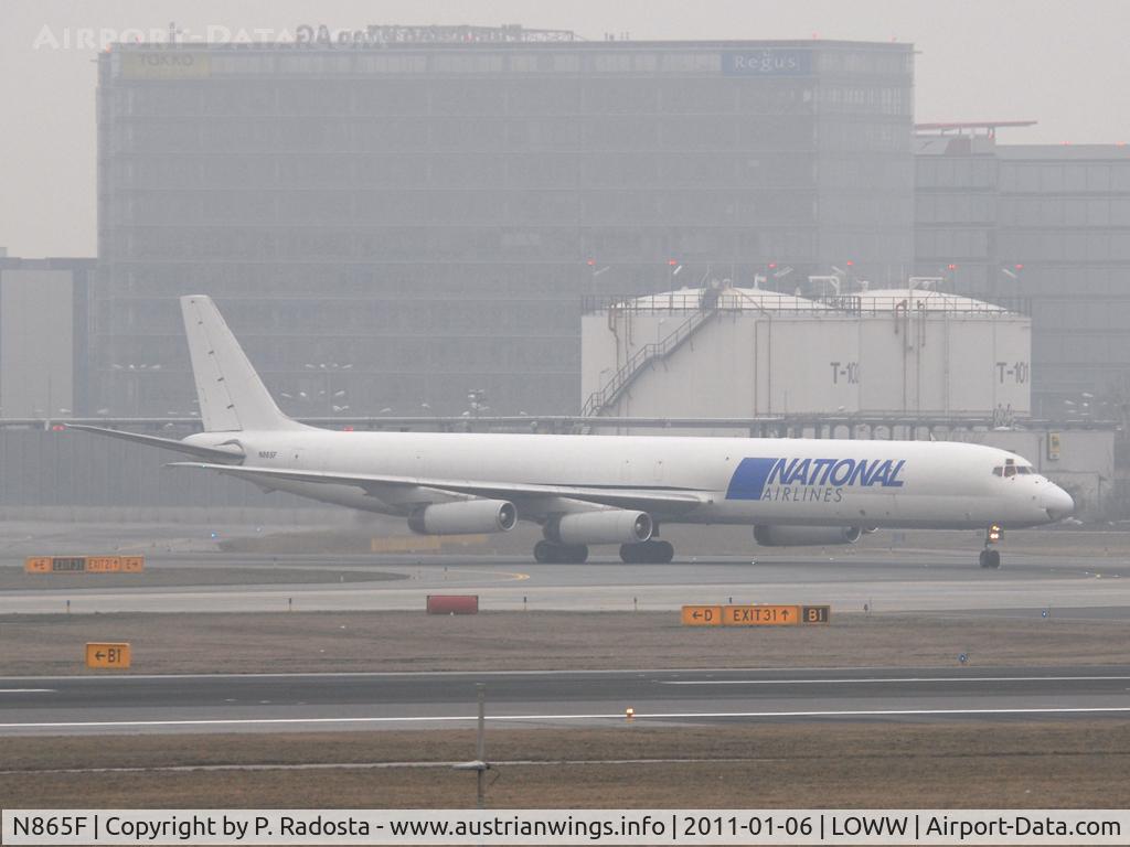 N865F, 1969 Douglas DC-8-63F C/N 46088, Very rare visitor at VIE - that plane flew for Austrian Airlines in 1974
