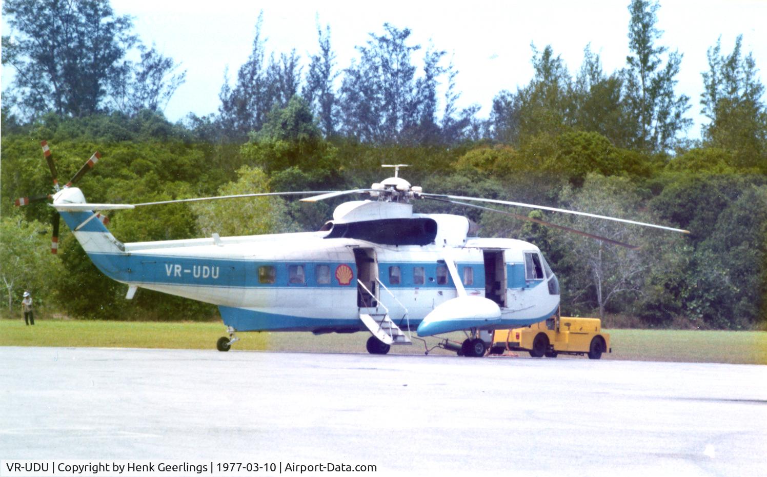 VR-UDU, 1967 Sikorsky S-61N C/N 61364, Shell Aviation , Seria , Brunei , 1977
