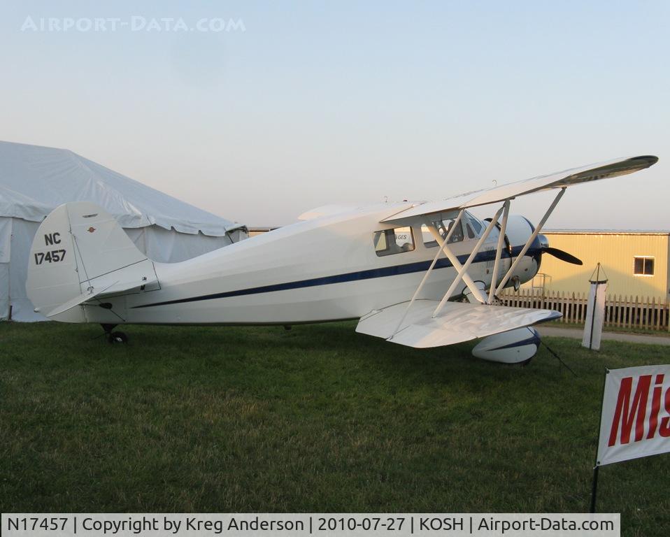 N17457, 1937 Waco YKS-7 C/N 4600, EAA AirVenture 2010