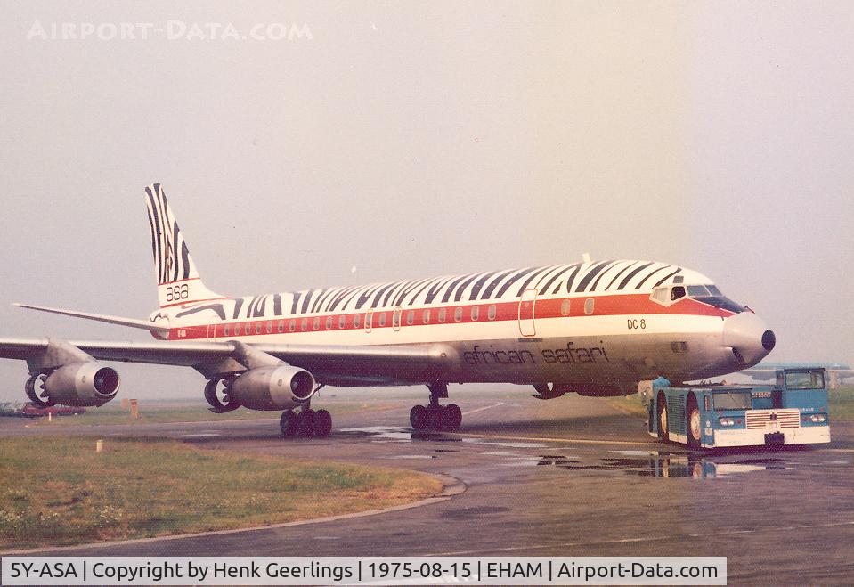 5Y-ASA, 1960 Douglas DC-8-33 C/N 45379, ASA - African Safari , 1975