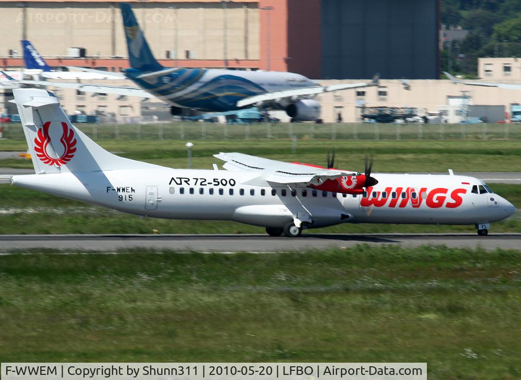 F-WWEM, 2010 ATR 72-212A C/N 915, C/n 0915 - To be PK-WFL