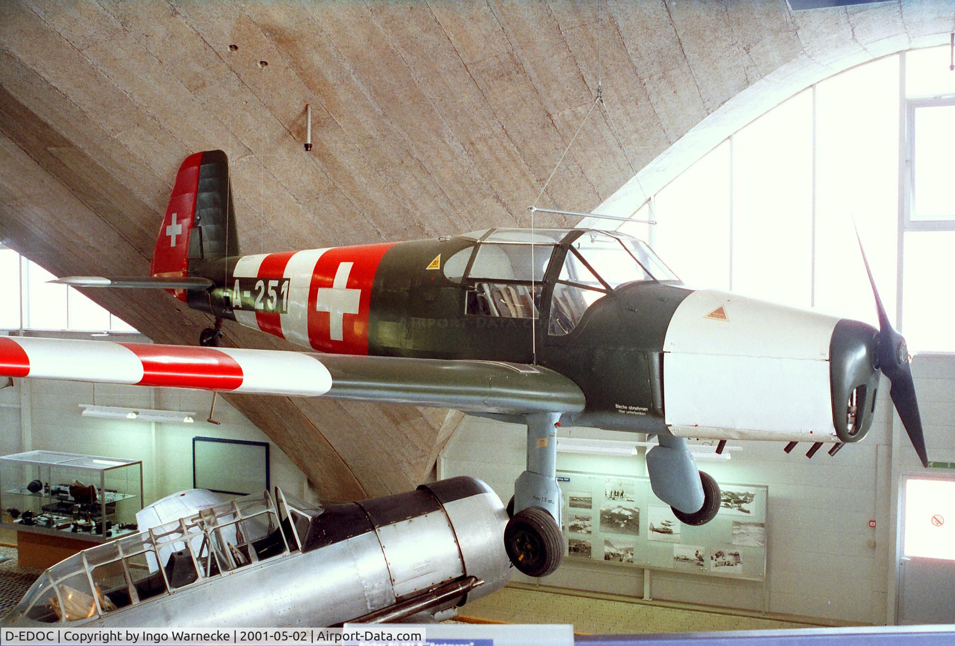 D-EDOC, Bucker Bu-181B-1 Bestmann C/N 25027, Bücker Bü 181B-1 Bestmann at the Fliegermuseum Dübendorf