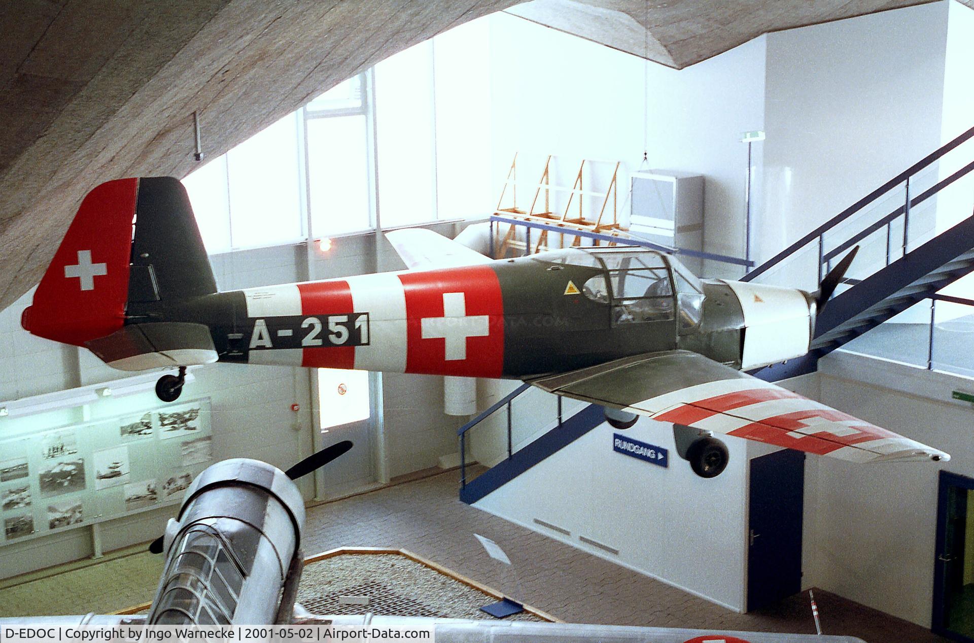 D-EDOC, Bucker Bu-181B-1 Bestmann C/N 25027, Bücker Bü 181B-1 Bestmann at the Fliegermuseum Dübendorf