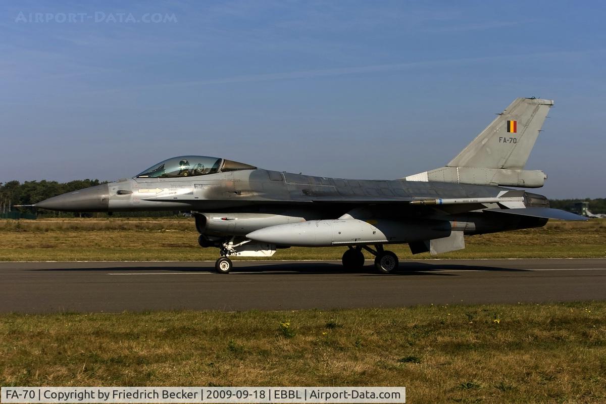 FA-70, SABCA F-16AM Fighting Falcon C/N 6H-70, taxying to the active