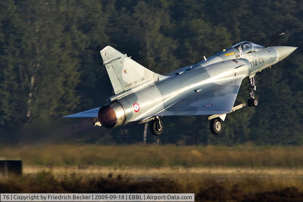 76, Dassault Mirage 2000-5F C/N 316, departing Kleine Brogel