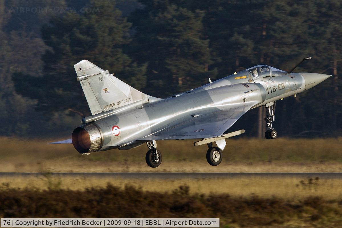 76, Dassault Mirage 2000-5F C/N 316, departing Kleine Brogel