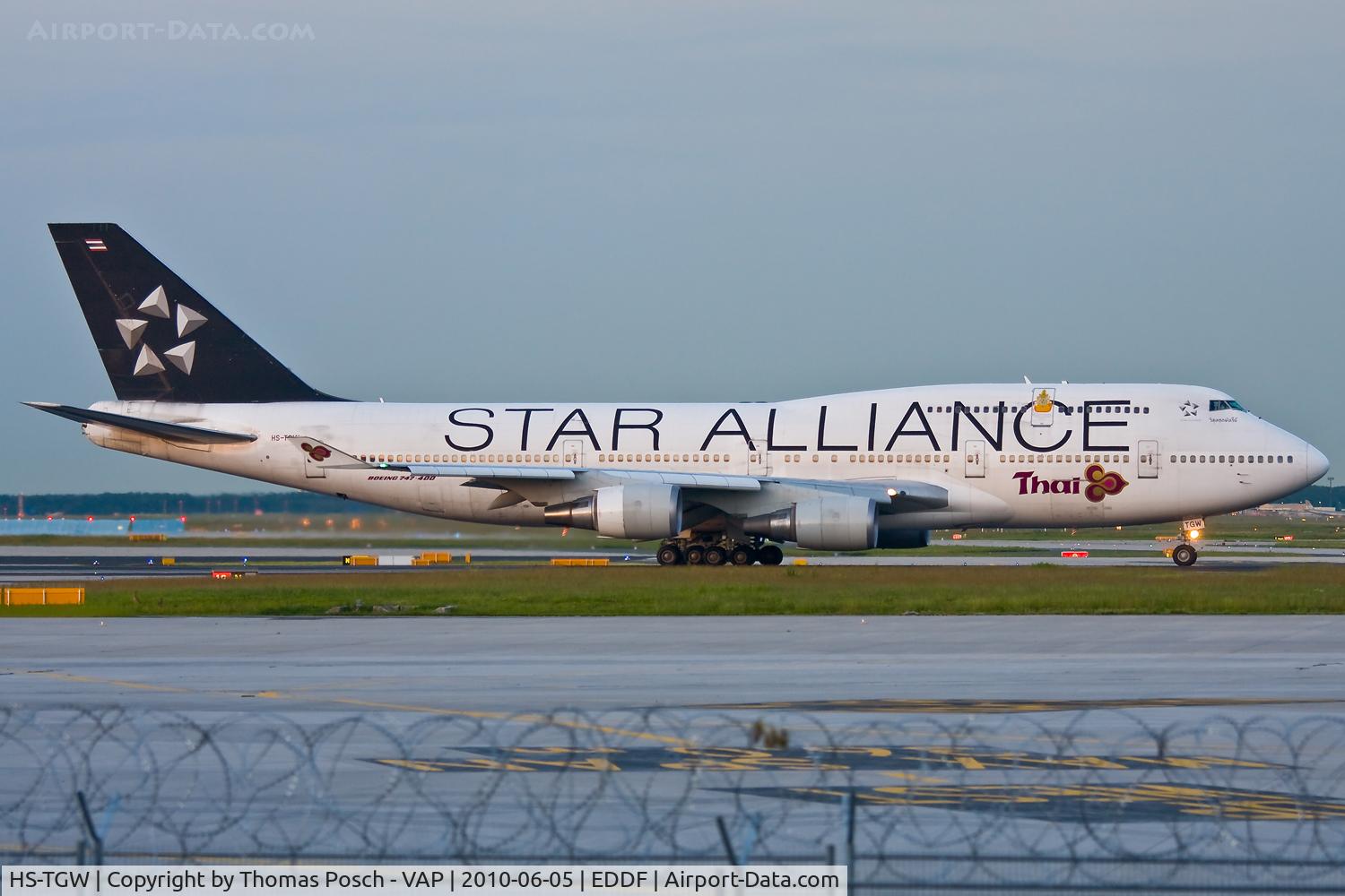 HS-TGW, 1997 Boeing 747-4D7 C/N 27724, Thai Airways International