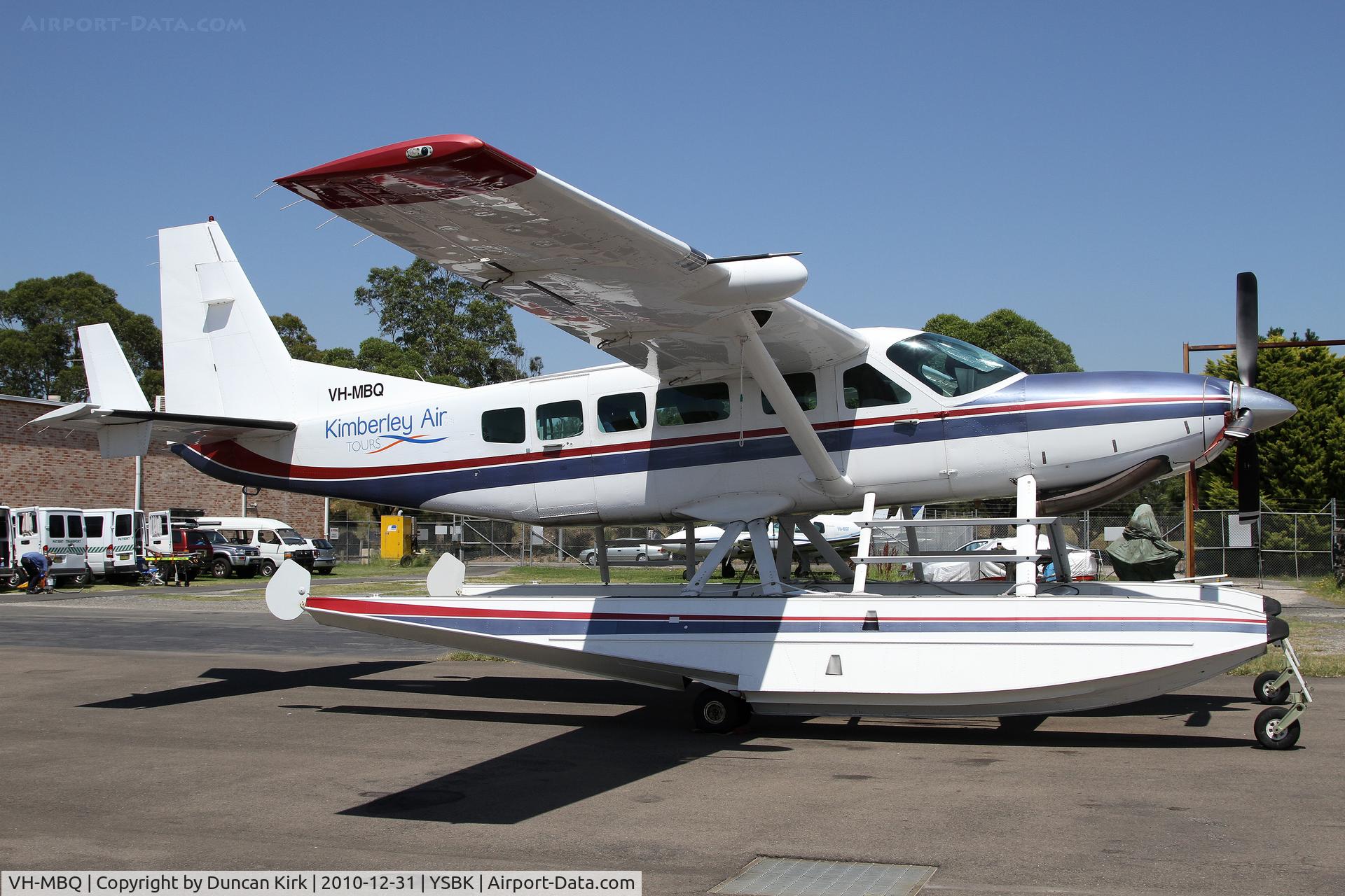 VH-MBQ, Cessna 208 Caravan 1 C/N 20800278, This aircraft operated by Kimberly Air Tours works in the Sydney area in the off season.
