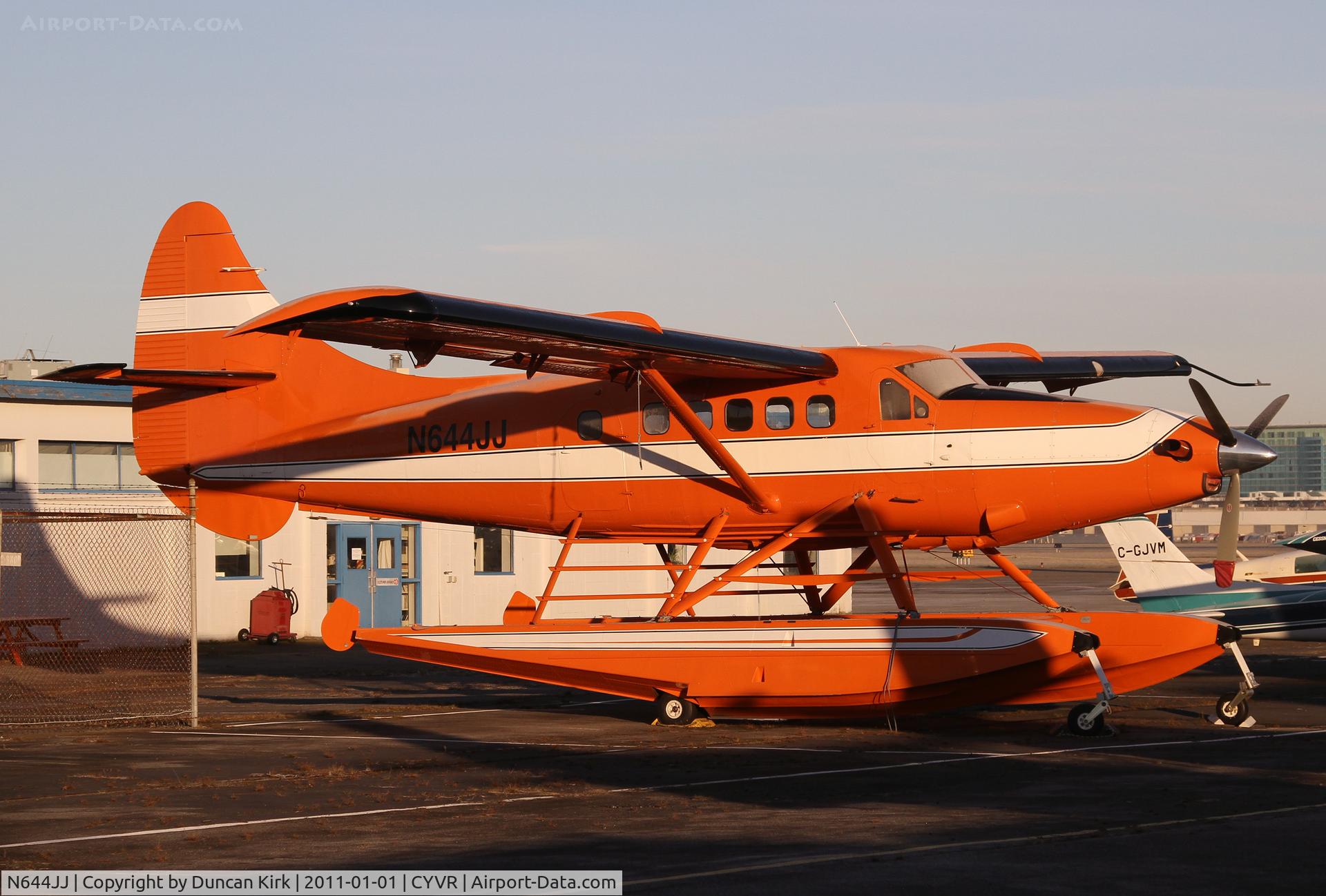 N644JJ, 1961 De Havilland Canada DHC-3T Vazar Turbine Otter Otter C/N 427, An orange Turbo Otter in the orange light of dawn new year's day 2011