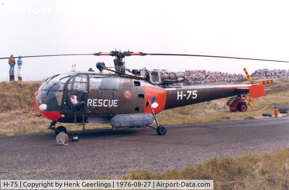 H-75, Sud SE-3160 Alouette III C/N 1375, SAR Heli in connection with Grand Prix Car Racing at Zandvoort