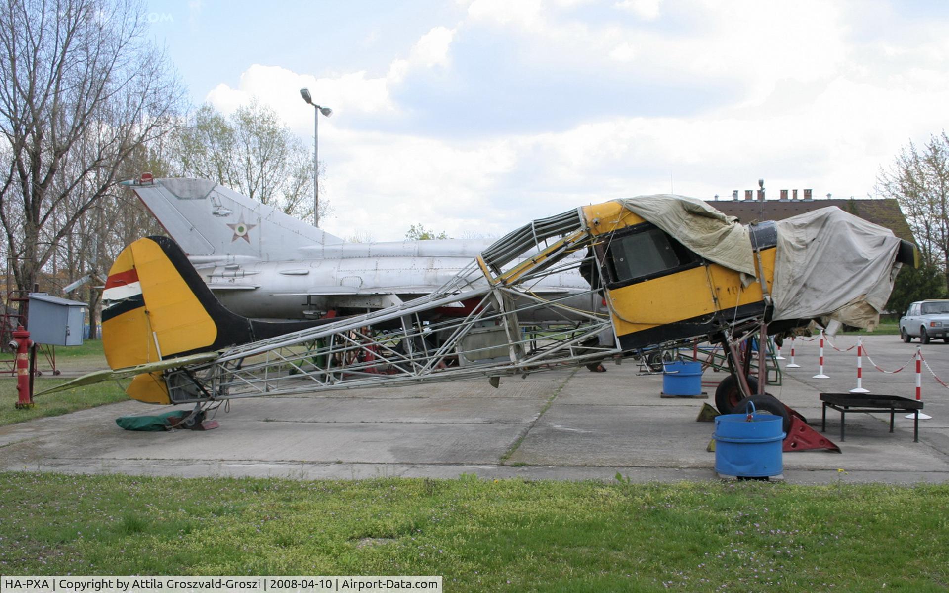 HA-PXA, 1962 PZL-Okecie PZL-101A Gawron C/N 52065, Csepel, Lajos Kossuth Grammar school apprentice workshop's yard - Hungary