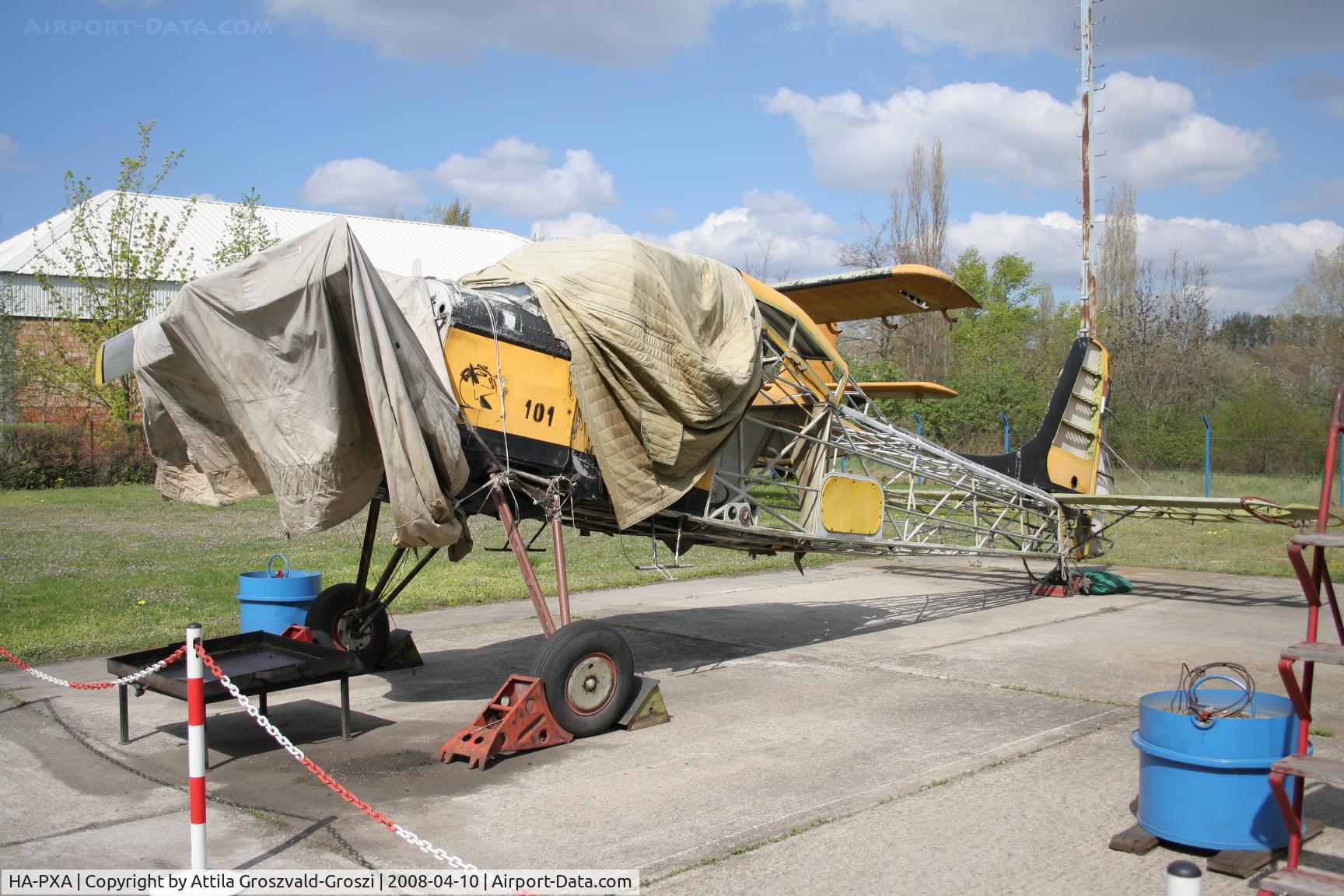 HA-PXA, 1962 PZL-Okecie PZL-101A Gawron C/N 52065, Csepel, Lajos Kossuth Grammar school apprentice workshop's yard - Hungary