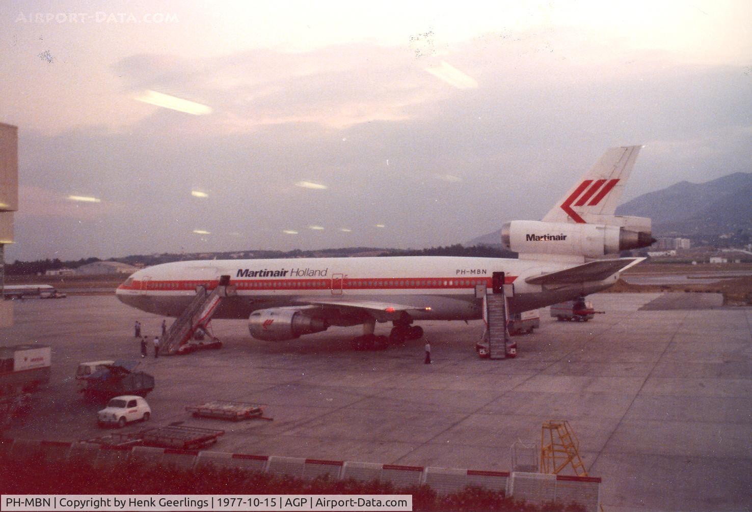 PH-MBN, 1975 Douglas DC-10-30CF C/N 46924, Martinair Holland at Malaga, 1977