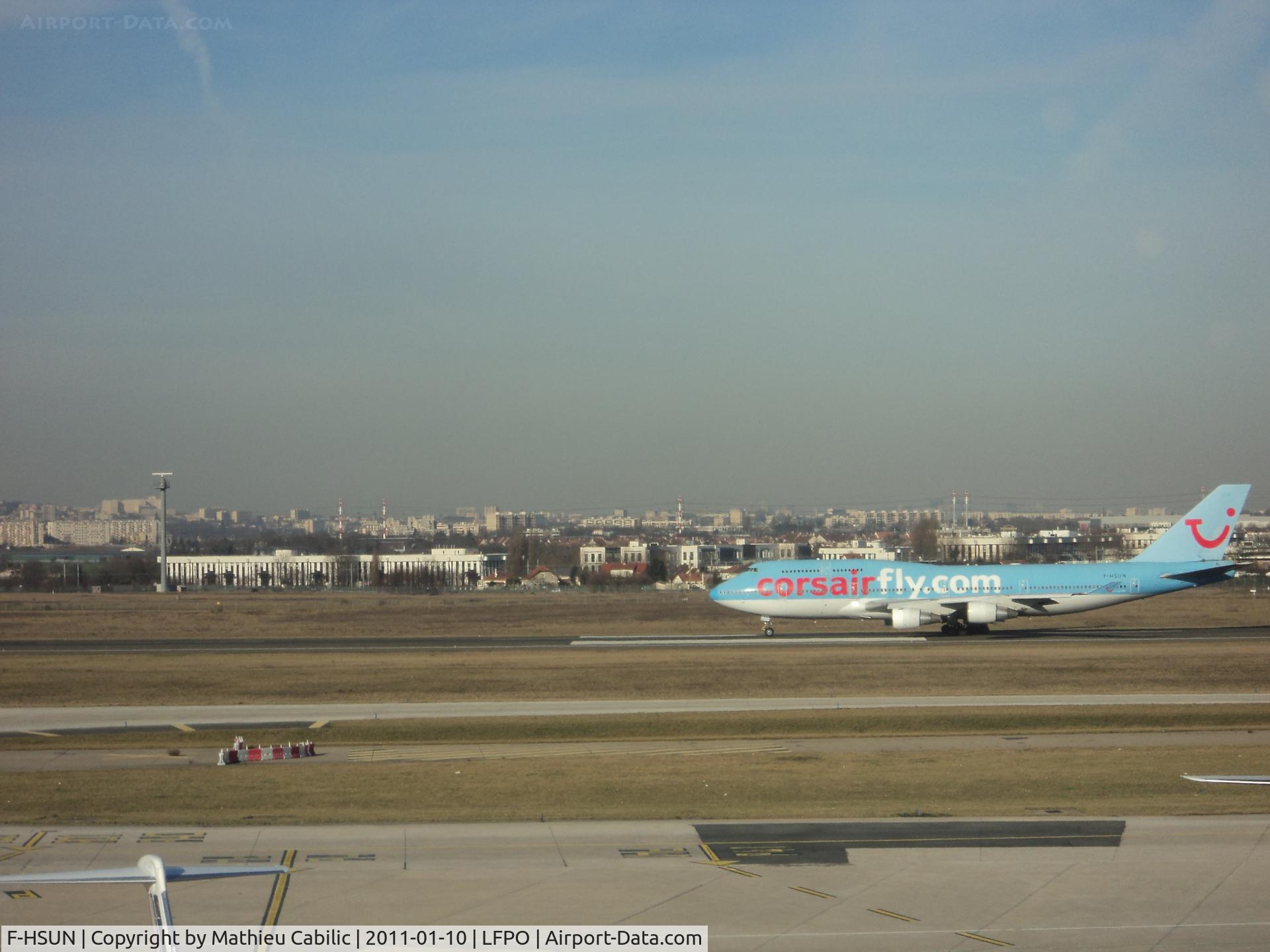 F-HSUN, 1993 Boeing 747-422 C/N 26880, Boeing 747-422 landing runway 24 on Paris Orly