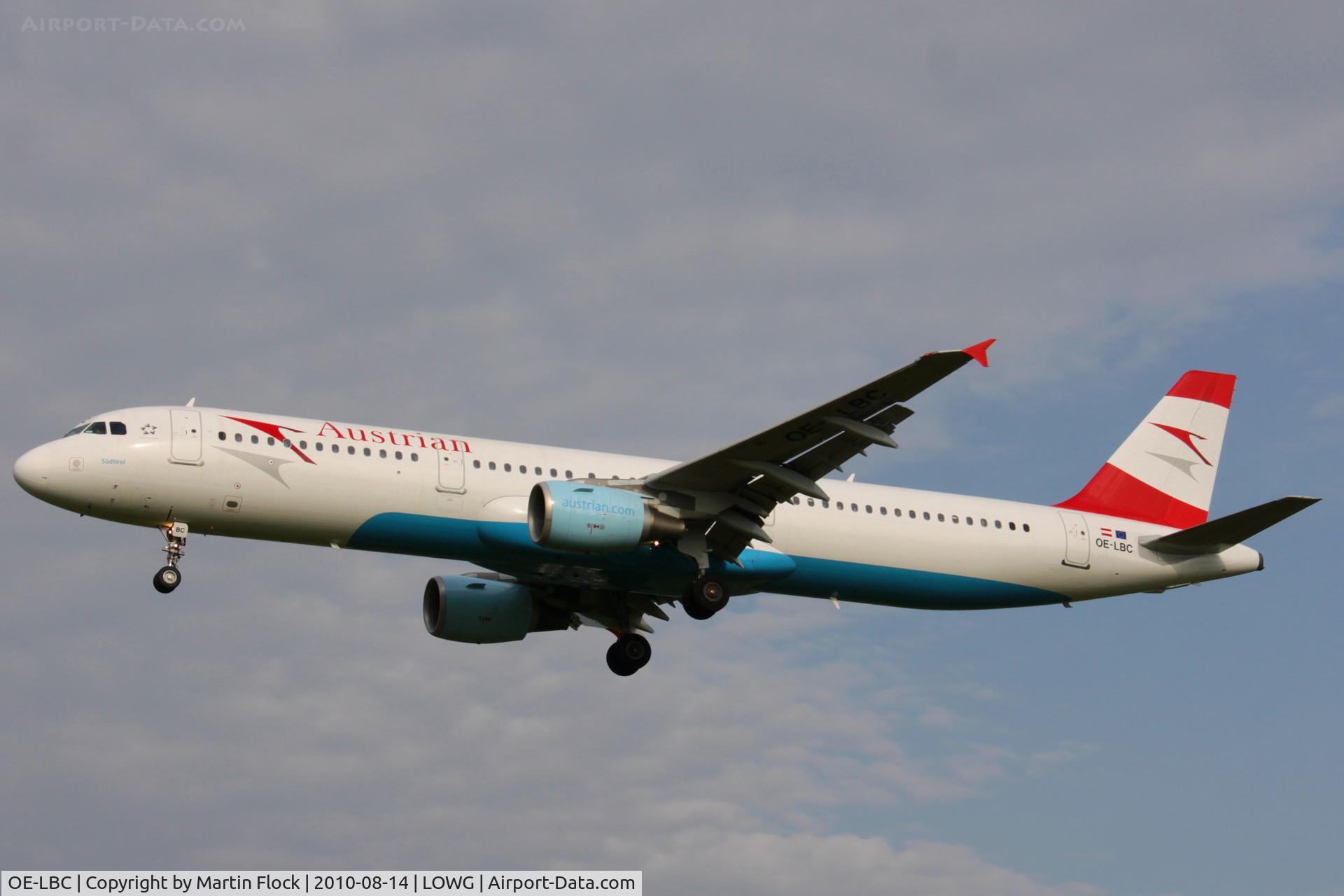 OE-LBC, 1996 Airbus A321-111 C/N 581, .