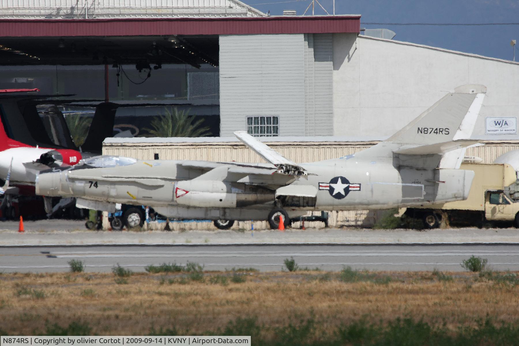 N874RS, 1960 Douglas EA-3B Skywarrior C/N 12406, in the heat of Van Nuys...