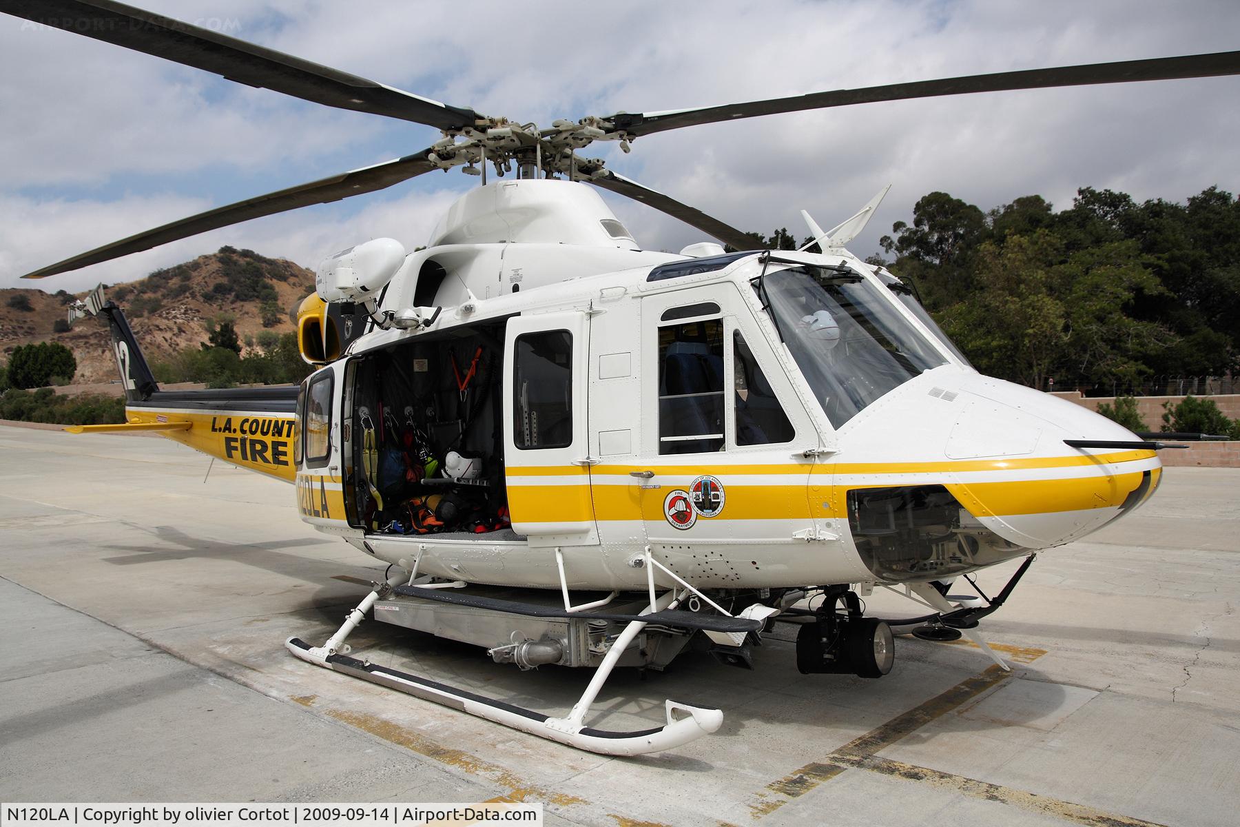 N120LA, 2007 Bell 412EP C/N 36455, La county airbase